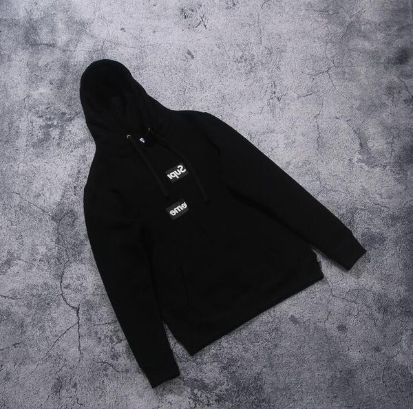 

mens designer hoodie fashion suprÃªme brand printing hooded sweater casual wild trend luxury hoodies cotton factory direct sales, Black