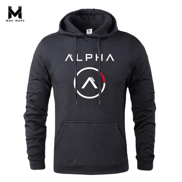

new brand clothing gyms printed sportswear men sweatshirt hip-hop male hoodies pullover casual sportswear, Black