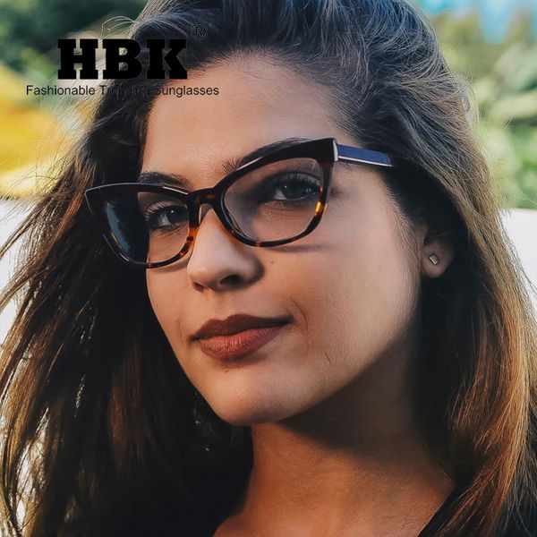 

hbk cat eye small glasses frames men women optical ladies fashion computer glasses eyewear uv400, Black