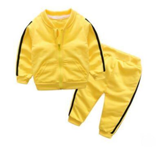 

2020n wengkk yellow kids sports suits for boys and girls 3646n