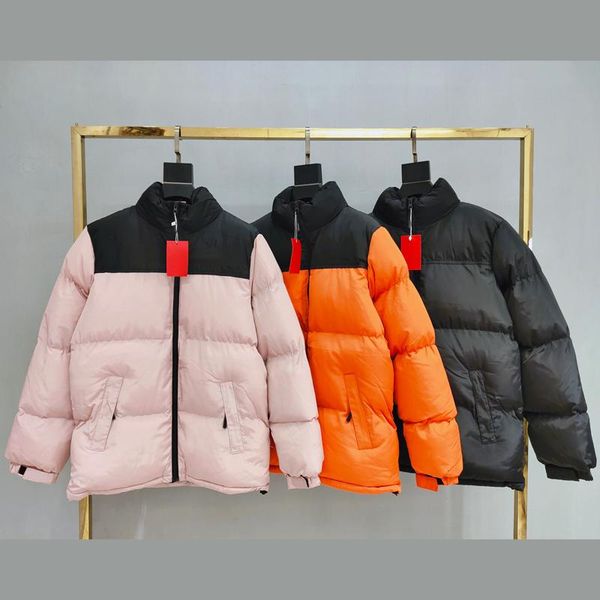 

19fw thenf cotton-padded jacket logo embroidery coats couple coat winter mountain outerwear warm fashion pink orange black hfhlyrf008
