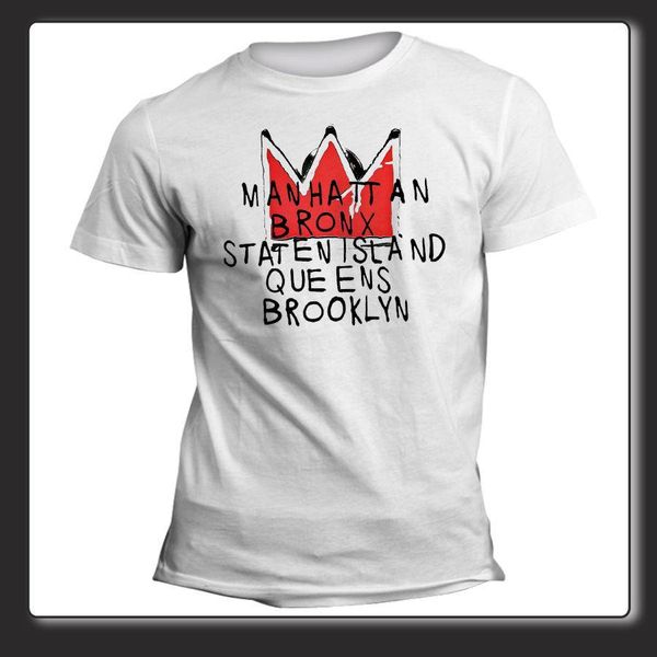 

новый бренд моды роскошь дизайнер мужской футболки bk футболка uomo donna баския манхэттен бронкс бруклин государственный остров, White;black