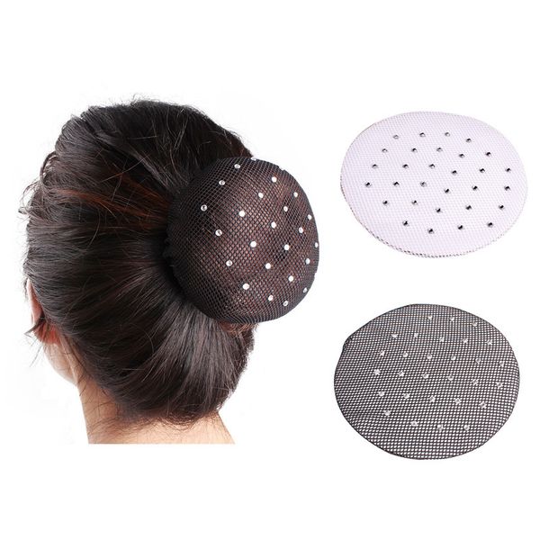 Dia 10cm Rhinestone Hair Net Girls Ballet Dance Skating Snoods