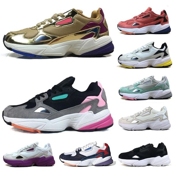 

falcon w running shoes gold metallic raw grey light pink designer sports casual sneakers mens trainers women luxury shoes