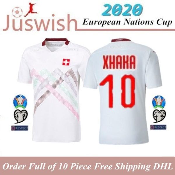 

suisse 2020 2021 switzerland soccer jerseys away white 20 21 switzerland akanji zakaria rodriguez elvedi national team football shirts, Black;yellow