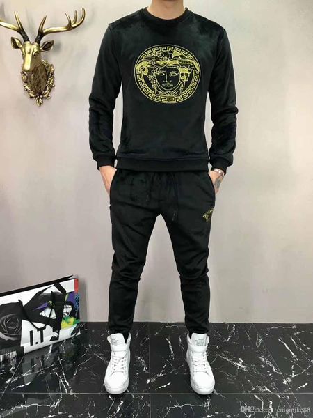 

tracksuit men luxury sweat suits autumn brand mens jogger suits jacket + pants sets sporting women suit hip hop sets, Gray