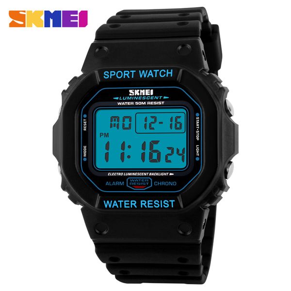 

skmei reloj men sport watches led display digital watch relogio masculino waterproof wristwatches montre homme relojes hombre, Slivery;brown