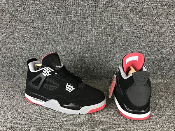 

4 trainers new bred black red low white men basketball shoes sports women sneakers wholesale size 5.5-13
