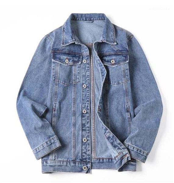 

sleeve lapel neck mens loose casual outerwear plus size males jackets solid color mens jeans jackets long, Black;brown