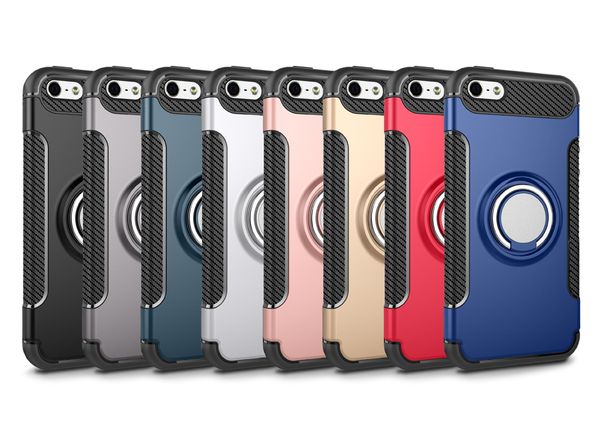 

for iphone 5 5s 5se protective car holder stand magnetic suction bracket finger ring cover case holder shockproof tpu+pc cover case