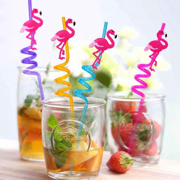 

creative 3d plastic drinking straws flamingo pineapple baby straws flexible bent straight cute party straws for birthday wedding halloween