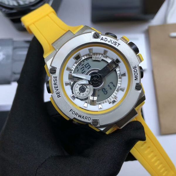 

sport mens watches big bang watch military wristwatches multifunction led digital waterproof quartz watch for men montre de luxe, Slivery;brown