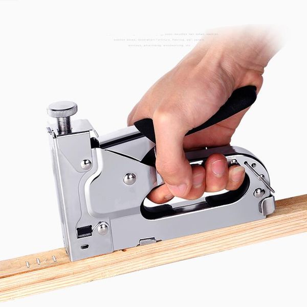 

heavy duty manual staple gun stapler for furniture staples multi-function wood door upholstery framing rivet gun kit tacker tool