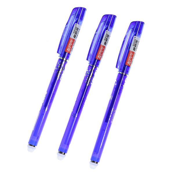 

3pcs magic erasable gel pen tip 0.5mm blue refill student examination tool writing smooth office stationery