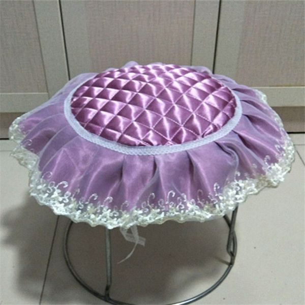 

washable round cushion thicken seat mat with lace edge anti-slip dinning stool cushions multi sizes kids seat pad super soft