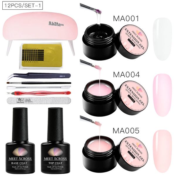 

nail art kits meet across extension poly gel set qiuck dry builder for manicure finger polish
