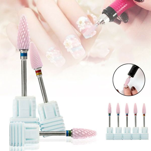

1pc diamond ceramic nail drill bits set milling cutter for manicure rotating pedicure gel clean bits electric machine accessory