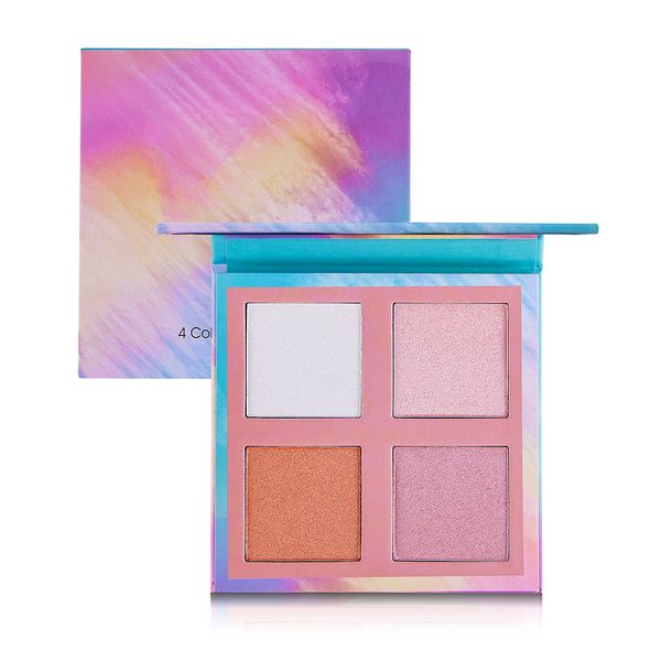

3in1 pocket charming eyeshadow palette highlighter mini make up palette light shimmer long-lasting pigmented eye shadow
