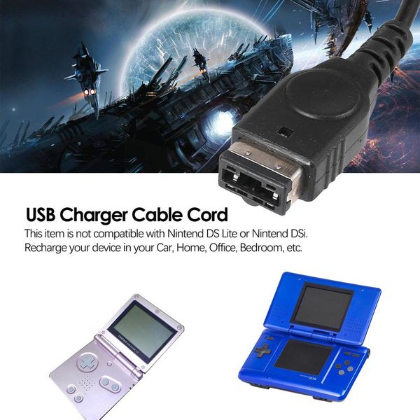 

1.2m usb charger cable cord for nintend nds/gbasp gameboy advance gba sp 600 game console usb line