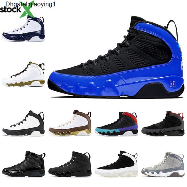 

new retro 9s basketball shoes racer blue dream do it unc space jam oregon ducks statue jumpman 9 mens trainers sports sneakers, Black