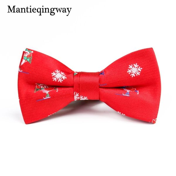

fashion polyester bowties for baby boys yarn-dyed jacquard christmas bowtie for child christmas snowflake pattern tie gift, Black;gray