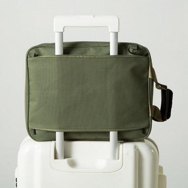 

large capacity carry-on clothing storage bag trolley bag men women luggage briefcase canvas travel