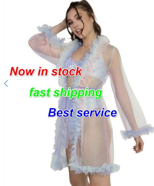 

женщины homewear прозрачный эротическое сорочки с длинным рукавом оборками платье оборками крышки ups купальник