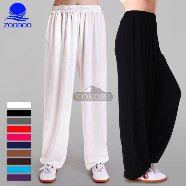 

new yoga tai chi pants bloomers trousers fitness dance pants cropped running men women, White;red