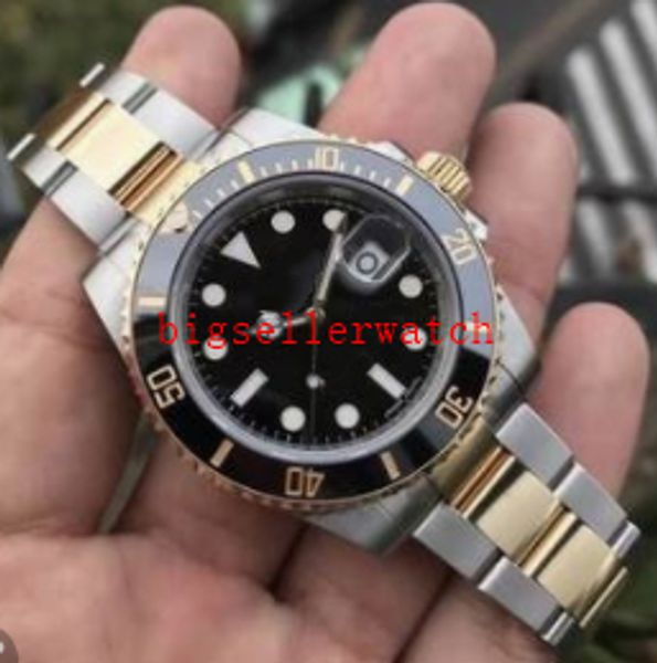 

luxury wrist watch 40mm18kt gold black ceramic 116613 116613ln asia 2813 movement automatic mens watches original box, Slivery;brown