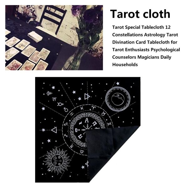 

tarot card special tablecloth 12 constellations astrology tarot divination cards table cloth for magicians daily board games other golf prod