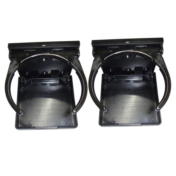 

2 pieces adjustable nylon drink cup holder folding rack for rv boat car vehicle truck 100 x 96mm black
