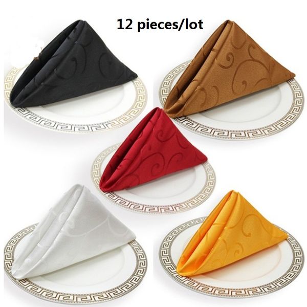 

12pc cotton restaurant dinner cloth linen white 50x50cm l new napkins 50x50cm