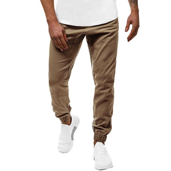 

men casual sport pants slim fit solid trousers running joggers sweatpants plus size streetwear pantalones hombre sweatpants 6xl, Black