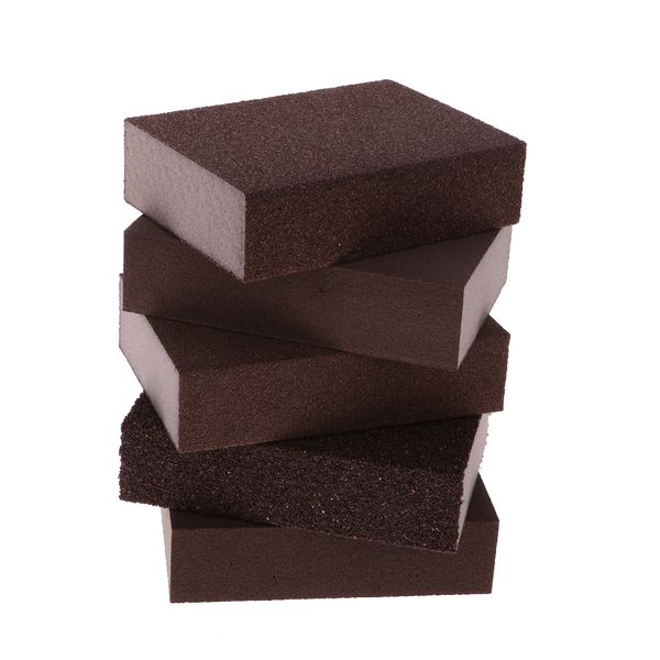 

5pcs abrasive wet dry hand sanding foam sponge blocks grit pad