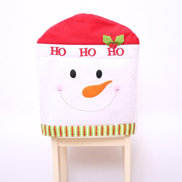 

2019 happy new year christmas hats chair covers lovely santa hat elk snowman chairs cover home decor festival supplies j009