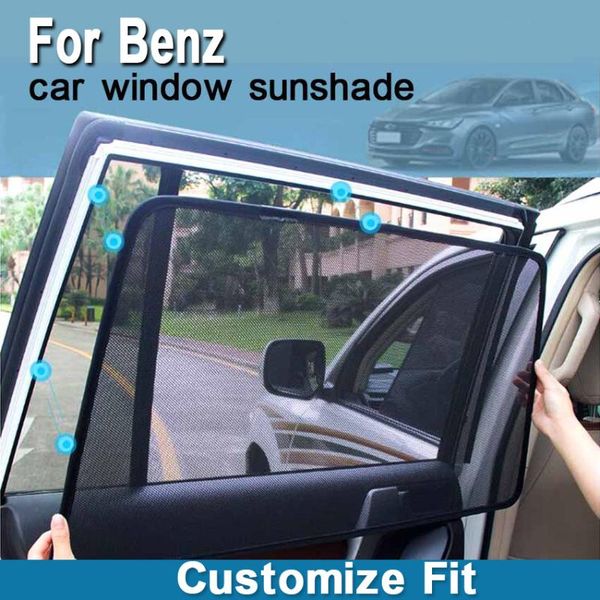

2 pcs magnetic car front side window sunshade for gla glc gle glk w166 r350/400 v260 vito sun shield auto car curtain cover