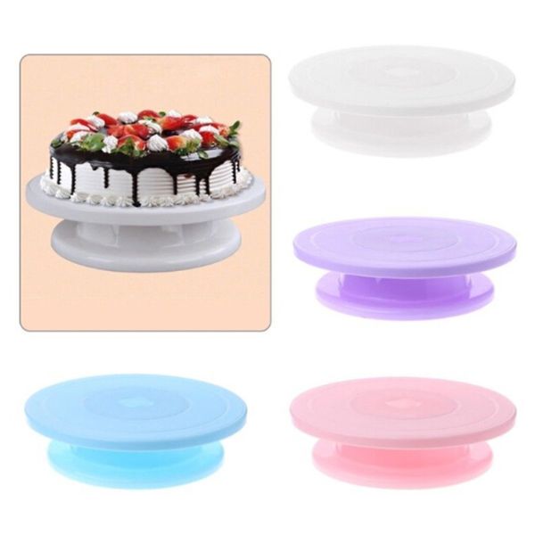 

pastry cake spinning holder base turntable-decor stand decorating display plate rotating anti-skid kitchen diy pan baking tool