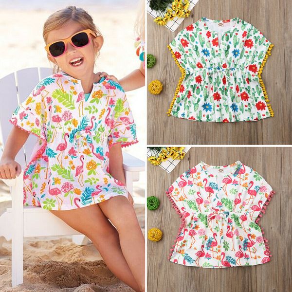 

малыш дети девочки cottonlinen платье пляж sundress купальники cover up, Blue