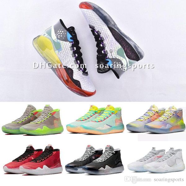 

2019 обувь hot mvp дюрант kd 12-летие университета 12s xii oreo мужчины баскетбол сша elite kd12 спортивные кроссовки размер 40-46 парящие, Black
