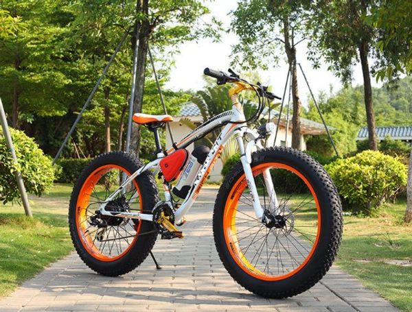 

off-road mountain folding road bikefactory supply 350w 500w 1000w motor 26 inch electric fat bike 36v 48v electric bike 26 inch, Silver;blue
