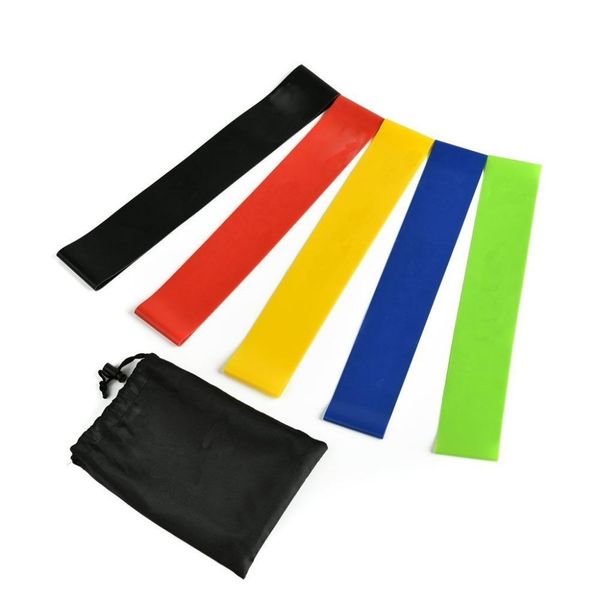 

resistance loop exercise bands with instruction guide, carry bag, ebook and online workout videos set of 5