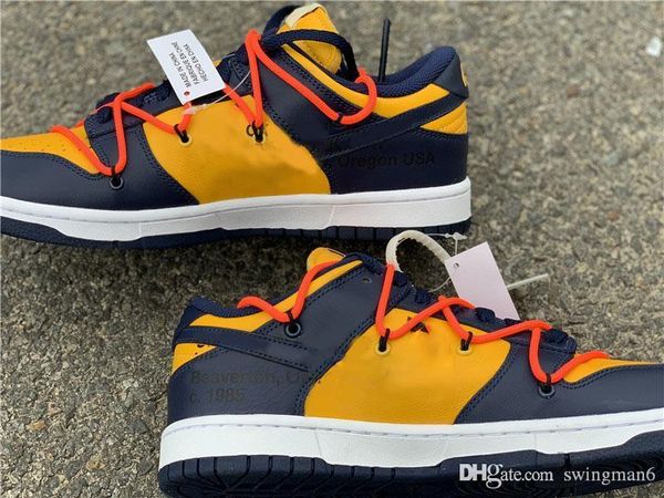 

authentic off dunk low leather collection white running shoes university gold midnight navy athletic shoes men women sports sneakers