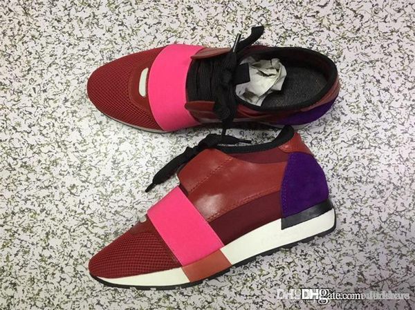 

new no.2balenciag womens runners red white sneaker trainers come with original box