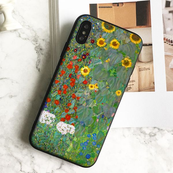 

fundas luxury подсолнечное картина телефон чехол для iphone 11 pro xs max хг 8 7 6s plus 5 se case soft black tpu силиконовый чехол