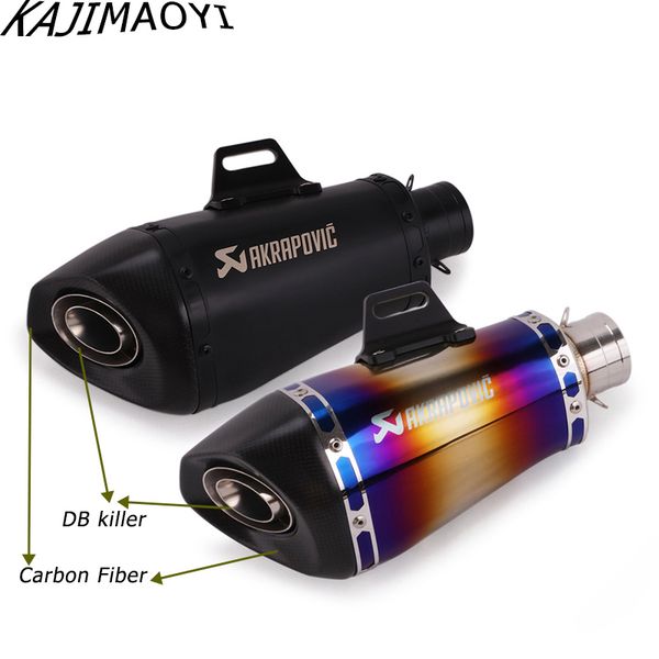 

universal motorcycle exhaust pipe escape modified carbon muffler db killer for ninja 400 gsxr600 k6 r15