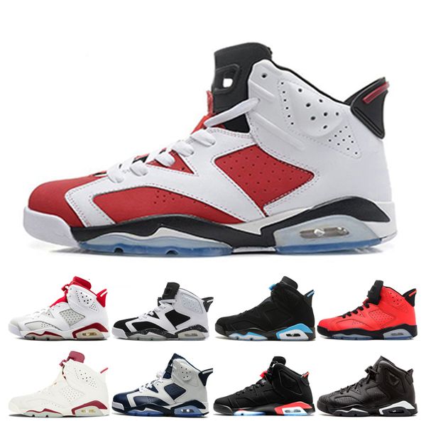 

carmine 6s basketball shoes 6 infrared white infared oreo sport blue angry bull black cat unc 2020 olympic men trainer sneaker shoes