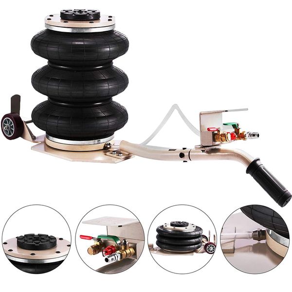 

пневматический домкрат 3 тонна двойной подушки безопасности джек поднимаясь высота 16-дюймовый пневматический разъем воздуха 5500lbs очень б