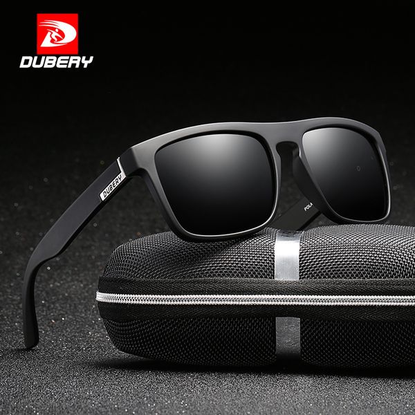 

dubery polarized sunglasses for men driving fashion brand desinger sun glasses for men women square mirror 2017 zipper box y200415, White;black