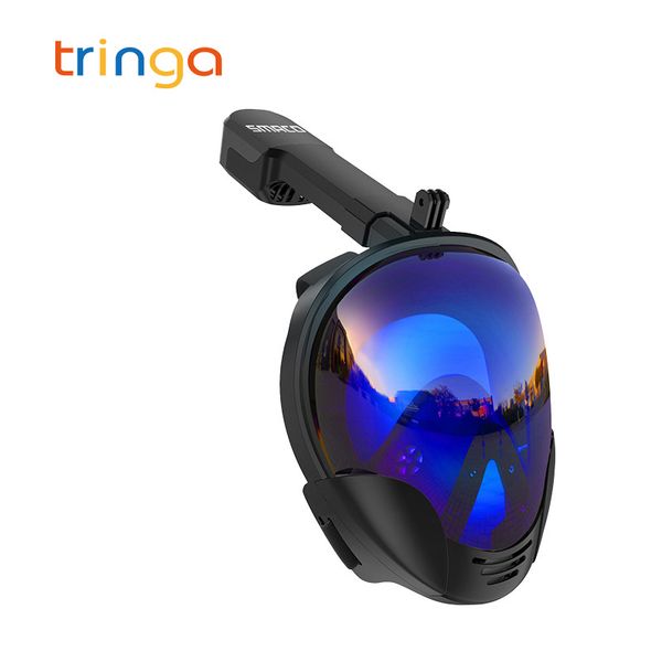 

2019 new scuba diving mask full face anti fog underwater snorkel mask set swimming for camera(myopia lens option