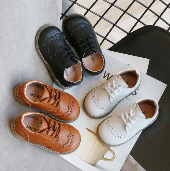 

дети англия стиль мальчиков кожаные ботинки детская мода шитье повседневная обувь детская сандалии осень мягкой подошвой кроссовки скользят, Black;grey